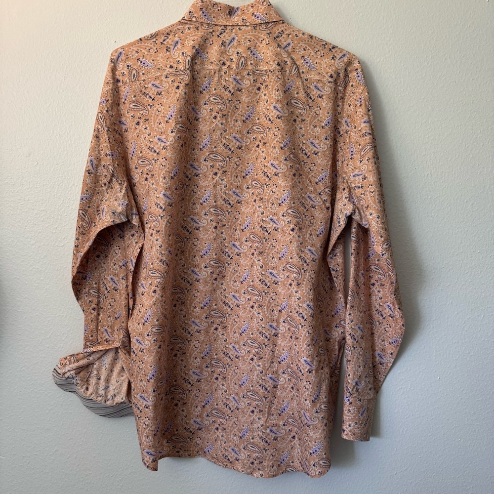 Neiman Marcus 100% Cotton Paisley Button Down Shirt - Size XL $30 - Picture 7 of 7